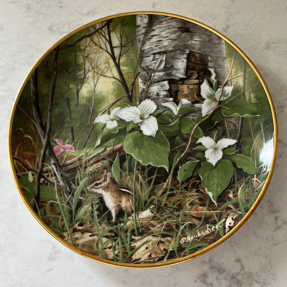Kaiser Porcelain | Vintage Collectors Plate | Trillium | Canadian Artist